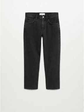 Mango’s High Waist Regular Fit, Cropped Length (Straight Jeans)